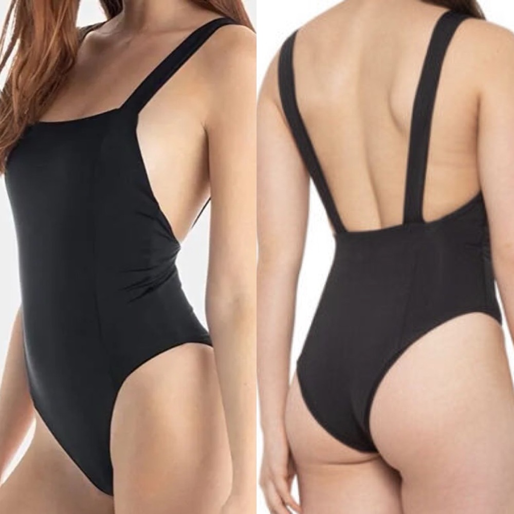 Tavik Tanya Low Back One Piece Swimsuit in Black